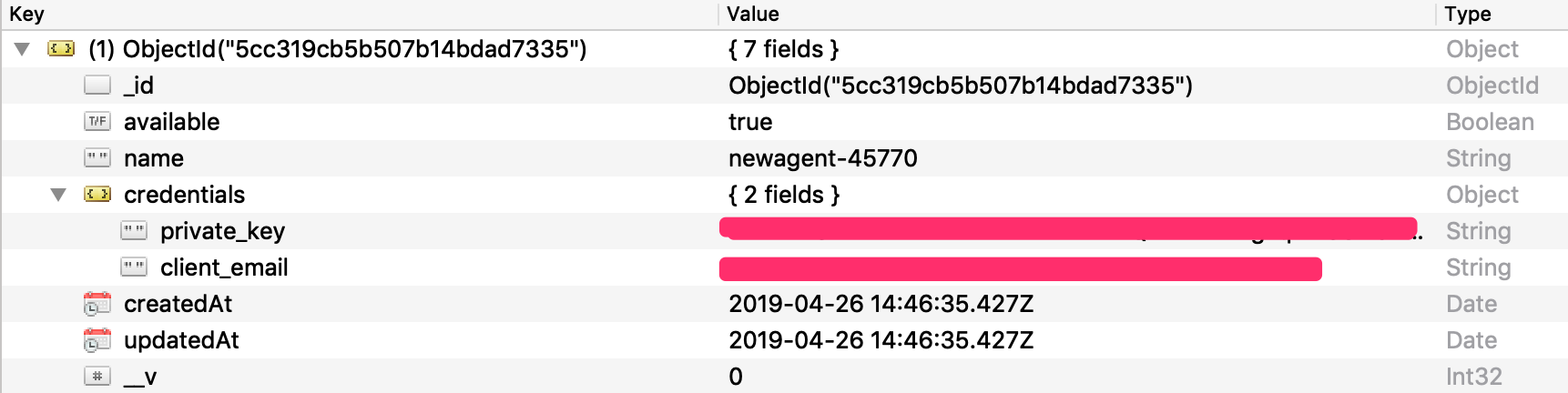 database---dialogflow-agent-tracking